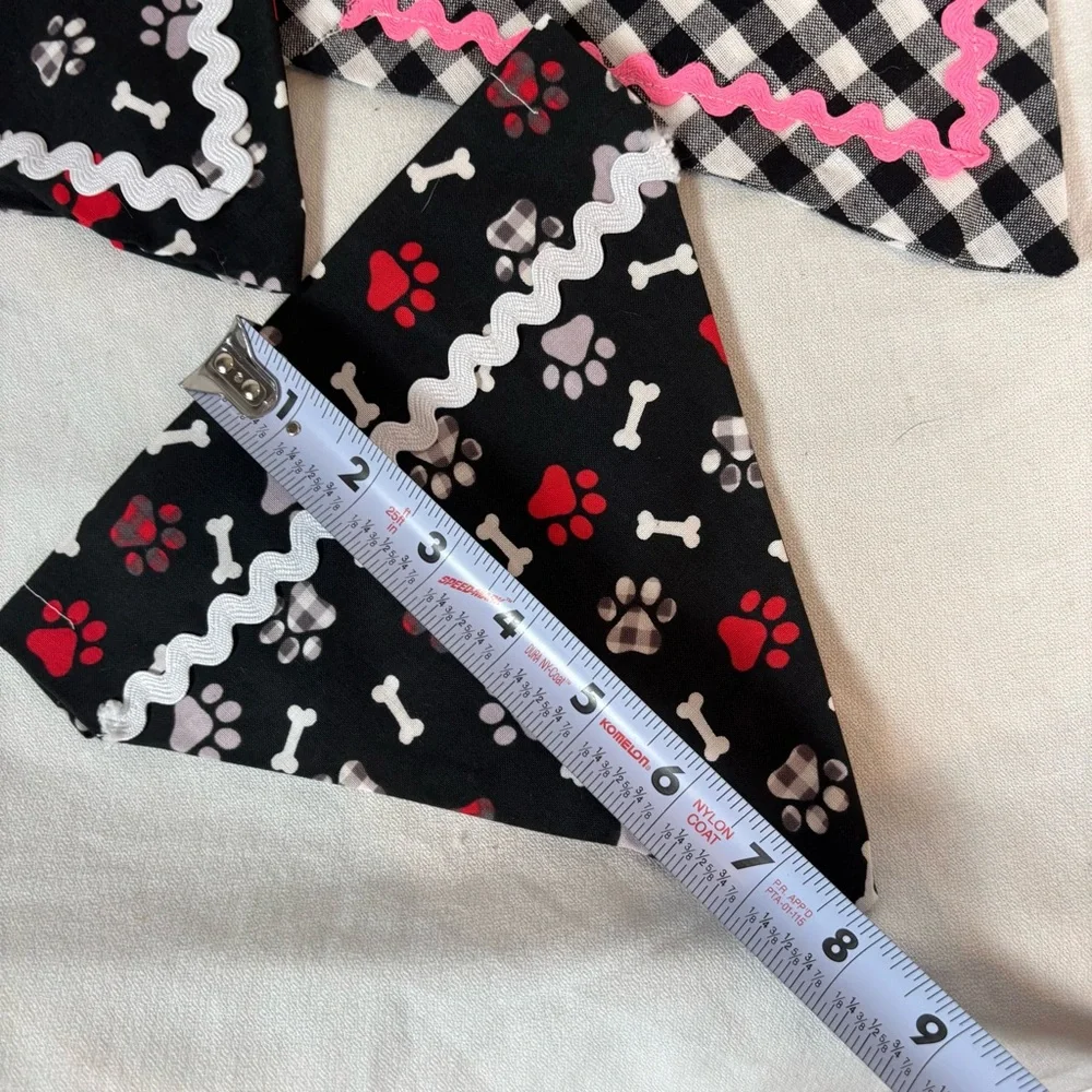 Handmade Christmas Dog Collar Bandanas‎ Set of 3 – Size Small 8